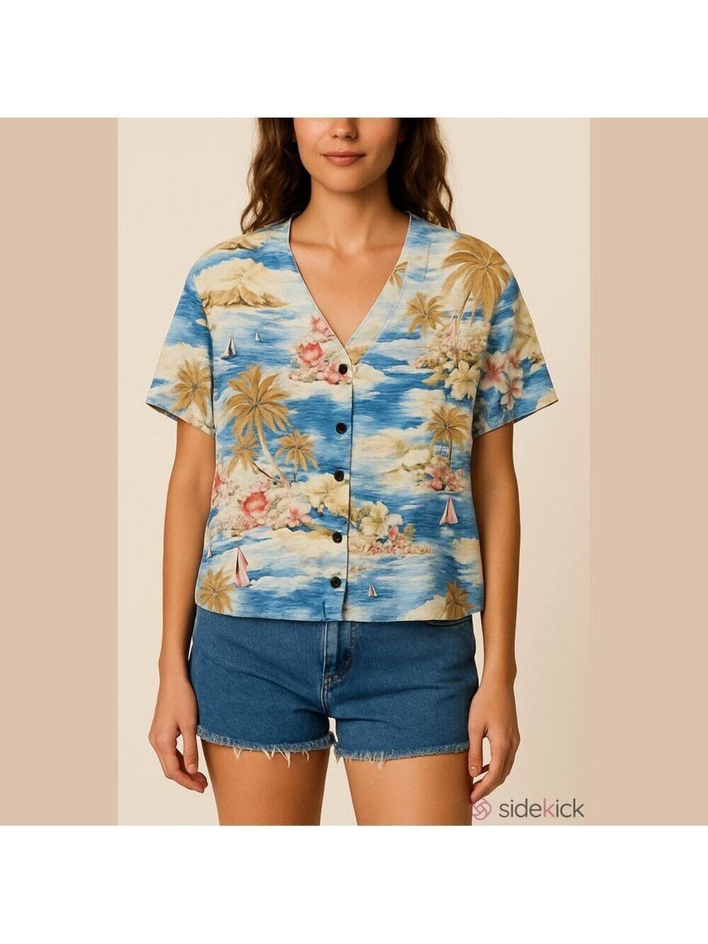 Hawaiian Original Womens's Casual Shirt, Size XL